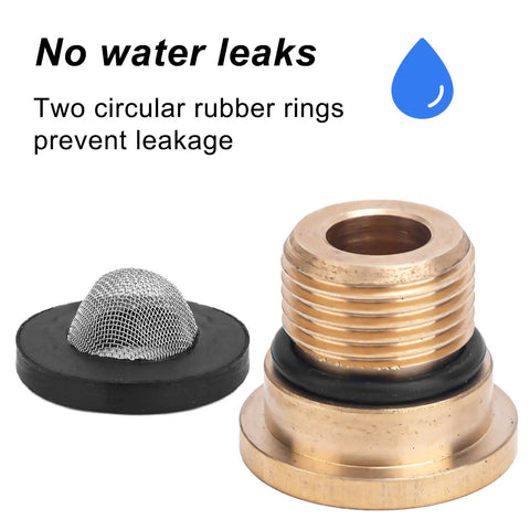 Garden Hose To Pressure Washer Adapter Three Quarter Inch Female To Three Eighth Inch Male Inlet Fitting Quick Connect No Fuss Setup Compatible With Simpson 7112362 And A Range Of Pressure Washer Pumps Durable Connector with rubber gasket and metal filter.