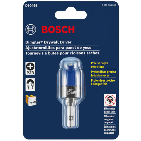 Drywall Dimpler Screw Setter With Automatic Countersink And Preset Depth, One Pass Pro Grade Install, Number 2 Phillips Bit, Auto Clutch Release, Reversible Chuck For Quick Bit Swaps, No Tear Out Drywall Finish