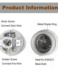 Built Rock Solid E26 Ceramic Screw Base Sockets With Premium Aluminum Shade Ring UL Listed Porcelain Lamp Holders wiring details