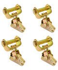 4 Pack E-Track Roller Idler Fittings For Heavy Duty Swivel Tie Down Anchors Fit E-Track Ratchet Straps And Wheel Straps Trailer Tie Downs
