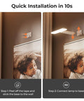 Installation guide for Battery Operated Picture Lights For Wall Art And Frames, Rechargeable Cordless LED Lights With Remote
