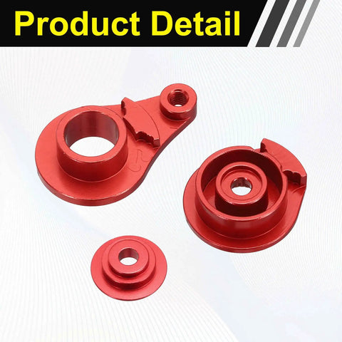 2-Pack 25T Adjustable Servo Horn Arm With One Hole High Torque Aluminum Alloy Servo Arm For 10th Scale RC Cars, Trucks, Boats, Planes, And Robots, Red, 30mm