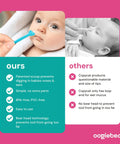 Comparison chart of baby using Baby Nose Cleaner And Ear Wax Removal Tool For Newborns Infants And Toddlers, Safe Gentle Dual Ended Design