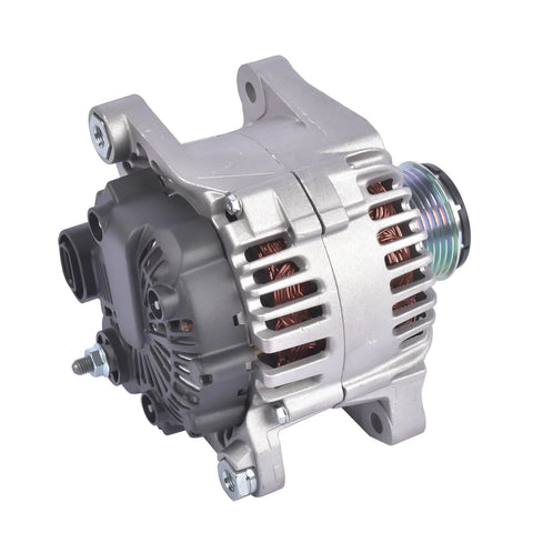 Side view of 110 Amp 12V Alternator Replacement For Hyundai Santa Fe Sonata Kia Optima Sorento L4 2.4L 2.0L Turbo 2010 2014