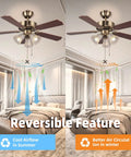 Old School Retro 42 Inch Indoor Ceiling Fan With Pull Chain And Three LED Light Bulb Sockets Bulbs Not Included Traditional 3 Speed Reversible Blades Antique Style For Living Room Or Bedroom featuring reversible airflow for different seasons