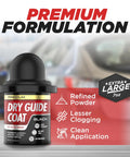 Dry guide coat powder bottle, black, extra-large 7 oz, for wet or dry automotive body sanding