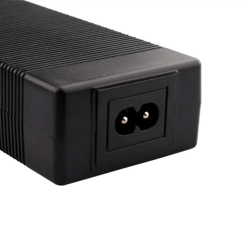Versatile 36V Lithium Battery Fast Charger With 42V 2A Output For Most 36V 10S Scooters And E Bikes 100 to 240V AC Input 5.5mm DC Round Plug 1 Prong Overload Short Circuit And Overvoltage Protection Slim Compact Design