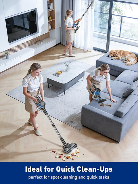 Cordless Vacuum Cleaner With 8 In 1 Versatility Lightweight Beast Mode Suction used for cleaning living room hardwood floor