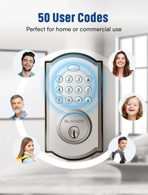 Smooth Touch Digital Keyless Entry Door Lock With Rugged Dual Lever Handles And Automatic Front Deadbolt Built To Last For No Fuss Home Security Quick Install