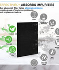 Six Pack Cut To Fit Activated Carbon Filters For Honeywell HPA Series Air Purifiers Odor Removal infographic on air purification