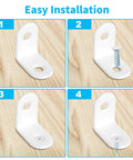 Heavy Duty White Metal Corner Braces 1 X 1 Inch Pack Of 20 Smooth Steel L Brackets With 40 Mounting Screws installation steps on wood.