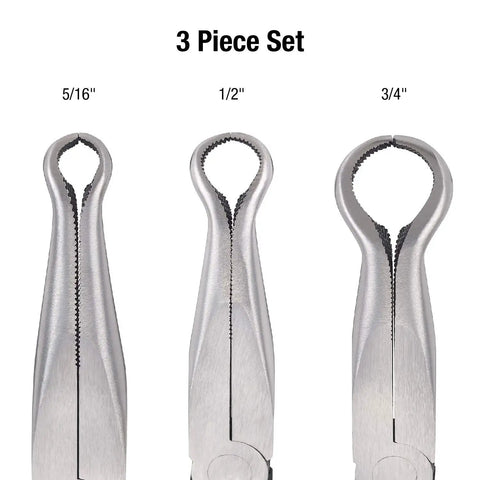 11 Inch Hose Gripper Pliers Set, 3 Piece, Fits 5/16, 1/2, 3/4 Inch Hoses, Round Jaws For Easy Removal And Installation