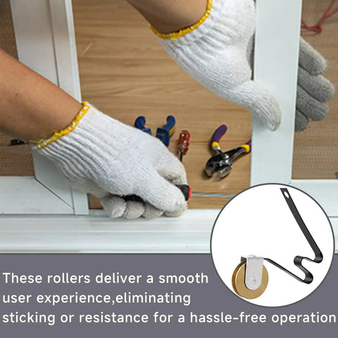 Smooth Rolling Sliding Screen Door Rollers Replacement Kit With Tough Steel Ball Bearings Tension Springs And M Track Match For Zero Fuss Patio Fixes Quick Swap Guaranteed Four Pack
