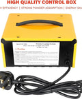 Badass Portable Electric Electrostatic Powder Spray Gun Kit With Slick 10 To 15 Psi Performance and Five Stage Build Plus Steady Foot Switch for deck garage and gym coating jobs, showing high-quality control box with power cord.