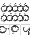 Black Stainless Steel 2.5 Turn Door Knob Spring Replacement Kit For Interior Handles Restores Tension Fits 19mm Id Hardware Repair Fix, 10-piece set