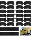 12 Pcs Bicycle Handlebar Rubber Gasket Kit Fits 22.2 25.4 To 31.8 Mm Plus 2 DIY Gaskets shown with bike handlebar