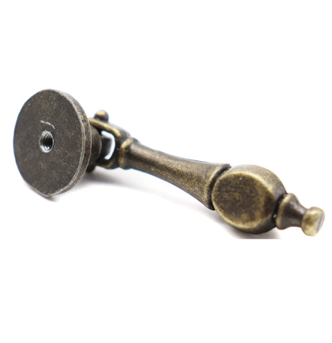 Antique Vintage Pulls With Pendant For Dresser Drawer Cabinet Furniture Bronze Zinc Alloy 5 Pack Includes Screws For Easy Installation