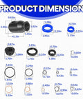Product dimensions of Hydraulic Seal Rebuild Kit For TM M And J Series Pallet Jacks, All-In-One Pump And Ram Reseal Kit, MU200064-901