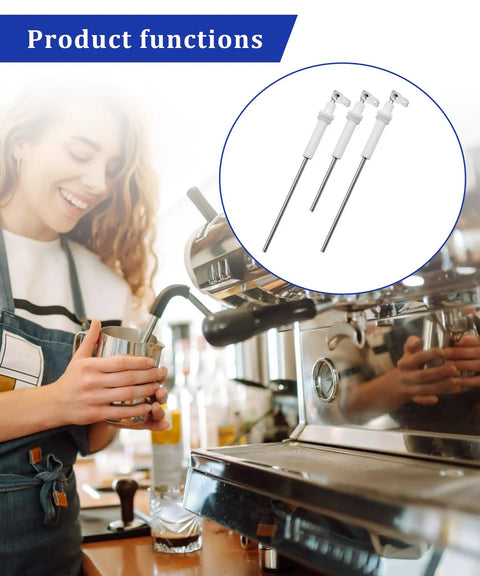 Top Shelf Triple Pack Steam Probe Upgrade For Breville And Sage Espresso Machines with durable O-rings shown in use.