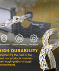 Soft Shackle 0.5 Inch by 22 Inch With 56,000 Lbs Break Strength in action, showing high durability with protective sleeve for off-road