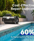Heavy Duty 2 Hp 230V Pool Pump Motor With 56Y Frame And Square Flange on poolside for streamlined repair solution.