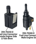 Rugged Outboard Fuel Line Connector Set For Nissan Tohatsu Evinrude Johnson OMC 4HP Through 30HP with male and female couplers