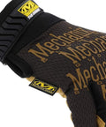 Brown and black leather work gloves with Durahide leather, Breathable TrekDry, comfort fit for construction and heavy duty use.