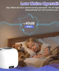 Top Shelf Upgraded Ultrasonic Retainer Cleaner With Uv Sterilization And 45Khz High Frequency Bubble Action for quiet operation in a bedroom.