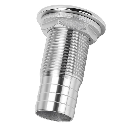 Thru Hull Barbed Fitting 316 Stainless Marine Grade Outlet Inlet Connector Three Quarters Inch for Yacht Boat Bilge Drain