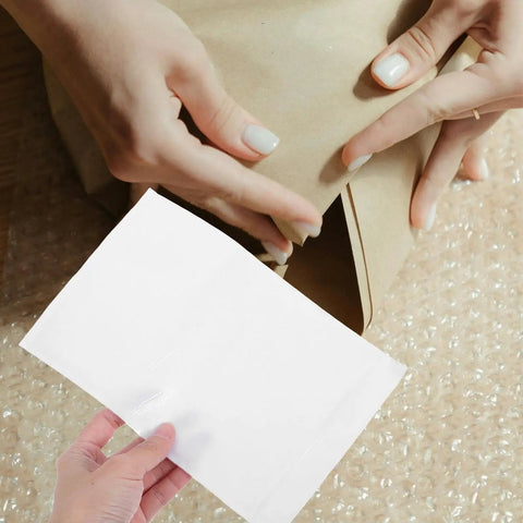 Adhesive Packing List Envelopes With Window Design For Shipping Docs And Invoices, 100 Pack Self Sealing Poly Bags in use