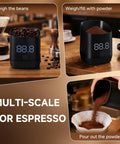 Pro Grade Ultra Precise 0.1g Coffee Scale With Dosing Cup, 2 In 1 Bean And Liquids Measuring, Rechargeable With LED Display