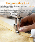 Close-up of sewing machine customizing Sun Shade Sail 14 Ft By 14 Ft Sand Color With Curved Edges Commercial Grade 185GSM HDPE