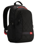 Spacious 14 Inch Laptop Backpack With Snug Padded Sleeve And Secret Zippered Pocket Engineered For Busy Commuters Grabbing Their Tech On The Go During Workdays Or Weekend Outings In Black, side view.