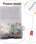Open box of 1818 Piece Electronics Components Kit With Resistors Capacitors LEDs Transistors Diodes PCB Breadboard For DIY Projects