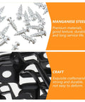Heavy Duty Black Furniture Connectors And Hidden Screws For Dressers Bookshelves 50 Set, manganese steel screws shown.