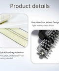 Diy No Sweat Carpet Patch Repair Kit With 5 Inch Star Wheel Seam Roller And 16 Ft Double Sided Carpet Joining Tape For Easy Home And Office Repairs Ideal For Quick Patches. close-up of star wheel roller and carpet tape