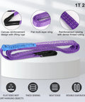 Beefy Heavy Duty Polyester Lifting Net With Four Slings For Outdoor Cargo Hoisting And Material Handling purple sling display