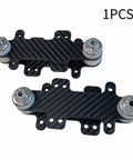 Carbon Fiber Aluminum Alloy Skateboard Adapter Bracket For Land Surfboard, Easy Mount Direct Replacement Spare Part, Built To Last No Fuss Install Heavy Duty Upgrade For Maintenance And Stable Fit On Most Boards, Smooth Install, 1pcs black carbon fiber bracket