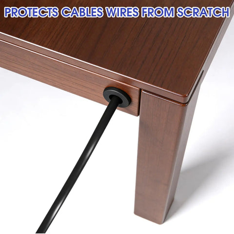 145 Piece T Type Rubber Grommet Kit With 12 Sizes From 3/16 To 49/64 Inch Silicone Hole Plugs in furniture for cable protection.