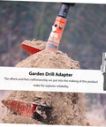 Earth Auger Drill Bit Adapter Converter for Electric Hammer Drill in action in soil