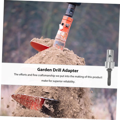 Earth Auger Drill Bit Adapter Converter for Electric Hammer Drill in action in soil