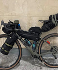 Inova Light Bike Saddle Bag Water Resistant Cordura 1000D Under Seat Storage For Bikepacking Large Underseat Bag shown on gravel bike