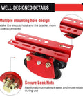 Electric Hoist Manual Trolley 1 Ton heavy duty I beam red trolley with dual wheels and secure lock nuts, adjustable flange design