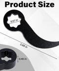 Pry Bar Wrench Adapter Head For Half Inch Drive, Horn Type Half Shaft Removal Tool with dimensions 2.88 x 0.57 inches.