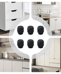 Solid As A Rock Polished Nickel Cabinet Door Knobs With Textured Aluminum Alloy Drawer Pulls Easy Install For Kitchen And Bath No Sweat Wipe Clean Daily Hardware displayed on furniture.
