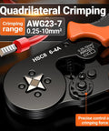 Ferrule Crimping Tool Kit With Portable Case, Square Crimp Pliers For AWG 23-7, Ratchet Crimpers
