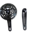 Triple Speed Aluminum Alloy Square Crankset 170mm 104/64 BCD With 42/32/22T Chainrings and Crankarms for bikes, top view