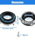 Heavy Duty Pair Of Front Automatic Locking Hub Actuator Assembly For Ford F150 Expedition Mark Lt Straight Bolt On No Headache Install Replace 7L1Z3C247A dimensions showing sizes and design features.