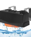 Automatic Stock Tank Float Valve For Livestock Waterer Trough With Safe Auto Water Level Control No More Night Checks Prevents Overfill And Flooding Easy Farm Water Management For Ranch Barn Yard black PE and ABS float valve with metal clamp and orange ball