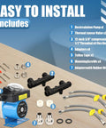 Next Level Hot Water Recirculating Pump Kit With Digital Programmable Controller For Home Heaters includes a recirculation pump and fittings.